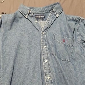 demin polo big shirt
